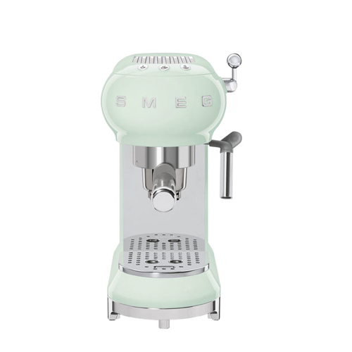 Boîte ouverte - ECF02PGUS Machine à espresso manuelle des années 50 de Smeg avec pression de 15 bars - Vert pastel