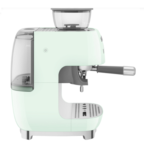 Open Box-Smeg EGF03PGUS Manual Espresso Coffee Machine with Frother & Coffee Grinder - Pastel Green