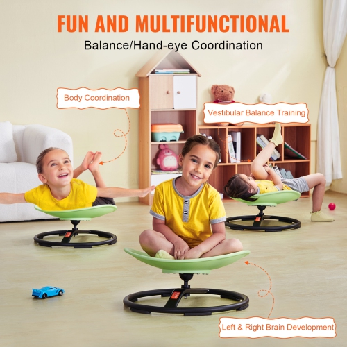 VEVOR 220 LBS Kids Swivel Chair, Sensory Spinning Chair, Autistic Kids Sensory Toy Chair with Non-Slip Metal Base, Toddler Sit and Spin Chair for