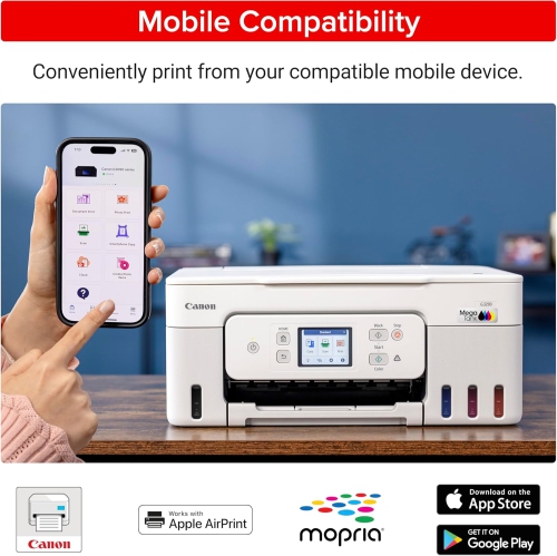 Canon Megatank G3290 All-in-One Wireless Supertank Printer, Mobile Printing, 2.7" LCD Color Touchscreen, Auto Duplex