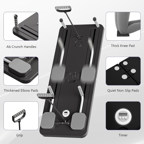 Pilates Board,Multi-Purpose Foldable Pilates Board for Home,Multifunctional Abdominal Board,Ab Core Trainer,Ab Trainer Machine,Exercise Board,Core