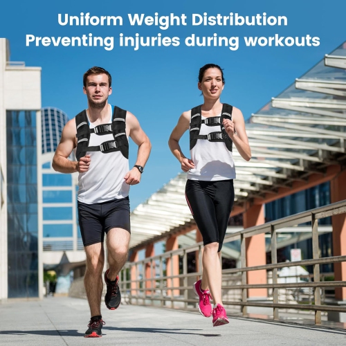 Weighted Vest with Two Adjustment Straps for Men Women,12Lb Weight Vest with Reflective Stripes for Workout,Strength Training,Running,Fitness,Muscle