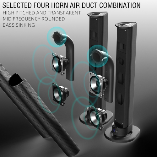 Detachable Surround Sound Bar Wireless Subwoofer 2 Speaker System Home Theater