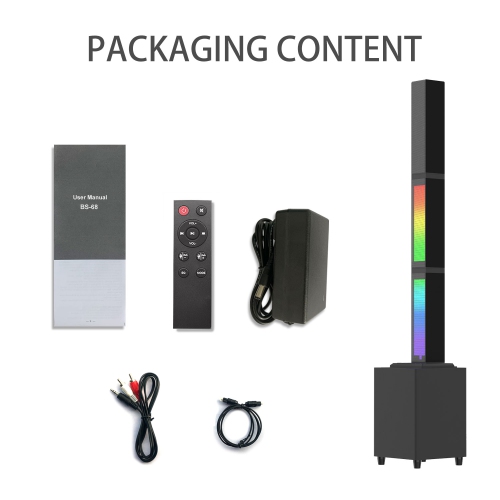 Bluetooth Speaker 2.1 Subwoofer RGB Detachable TWS Wireless Karaoke Home Theater