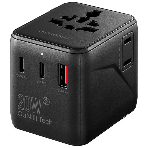 Adaptateur de voyage tout-en-un de 20 W d'Insignia - Exclusivité de Best Buy