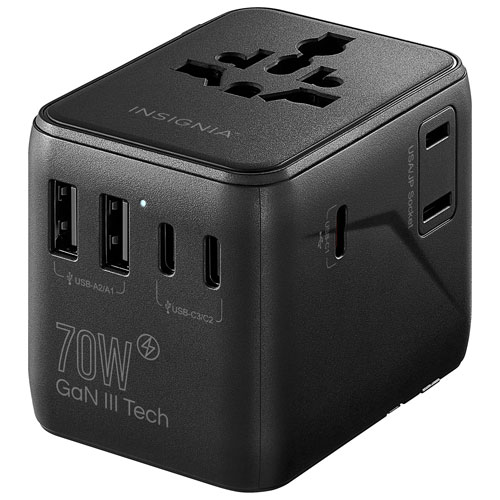 Adaptateur de voyage tout-en-un de 70 W d'Insignia - Exclusivité de Best Buy