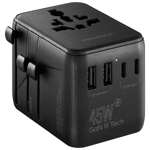 Insignia 45W All-in-1 Travel Adapter - Only at Best Buy