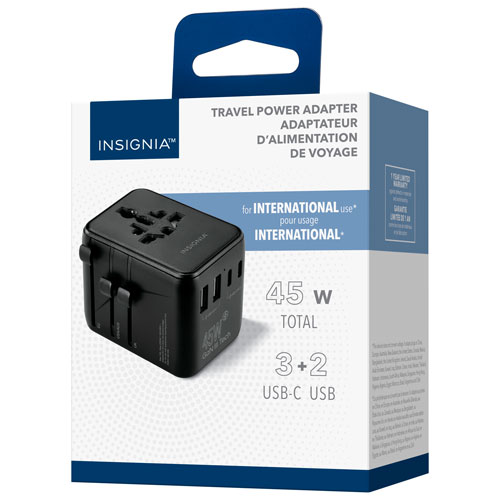 Insignia 45W All-in-1 Travel Adapter - Only at Best Buy