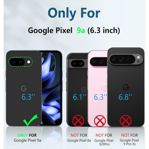 Étui rigide ajusté double couche robuste de XCRS pour Pixel 9a de Google