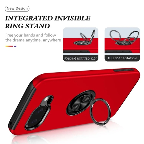 XCRS Hard Shell Swirl Ring Case for Google Pixel 9a – Built-in Magnetic Ring Kickstand Cover