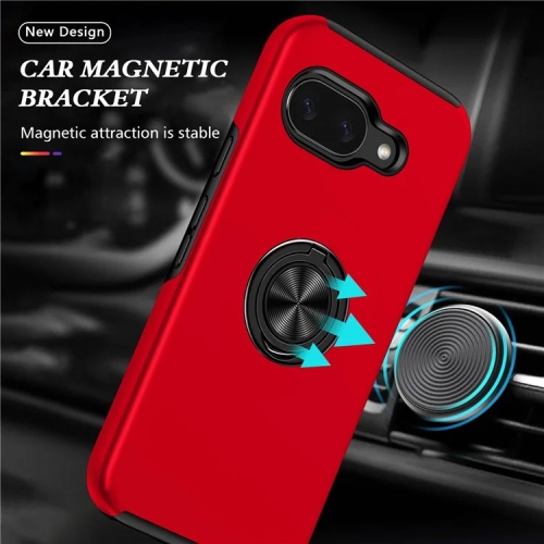 XCRS Hard Shell Swirl Ring Case for Google Pixel 9a – Built-in Magnetic Ring Kickstand Cover