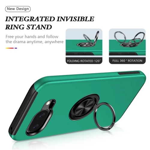 XCRS Hard Shell Swirl Ring Case for Google Pixel 9a – Built-in Magnetic Ring Kickstand Cover