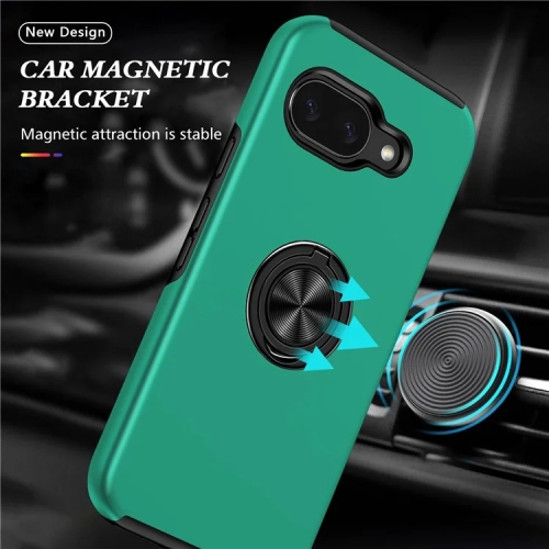 XCRS Hard Shell Swirl Ring Case for Google Pixel 9a – Built-in Magnetic Ring Kickstand Cover