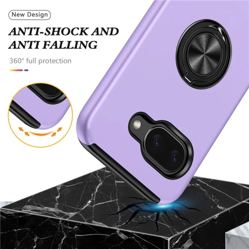 Étui rigide à anneau torsadé XCRS pour Pixel 9a de Google – Couvercle de béquille à anneau magnétique intégré