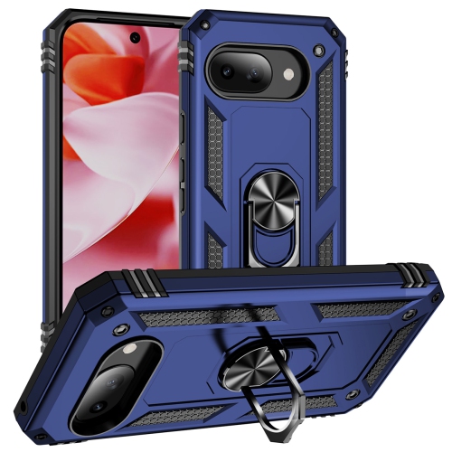 Étui de protection double couche Slim Armor XCRS pour Pixel 9a de Google – Couvercle de béquille à anneau magnétique intégré