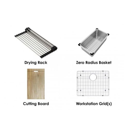 Bristol Sinks Single Stainless Steel Kitchen Workstation Sink