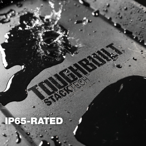 ToughBuilt StackTech Lockable Tool Box, Durable Plastic Storage Organizer, Black