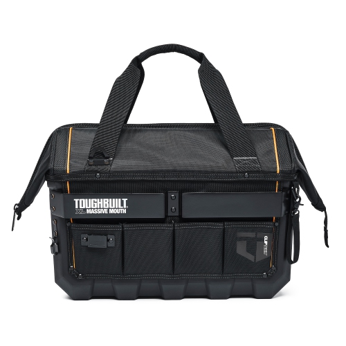 ToughBuilt Waterproof Storage Tool Bag Pouch Organizer, XL Massive Mouth, Black