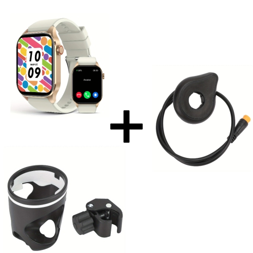 2.04-inch AMOLED Smartwatch with Fitness Tracker, Bike Bottle Cage, and Electric Bike Pedal Sensor