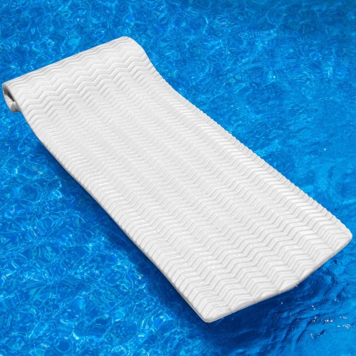 Image 1 de 3.. Matelas flottant en mousse pour piscine - 74&nbsp;po - Blanc