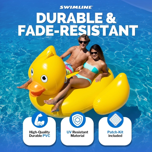 Matelas gonflable porteur géant pour piscine Lucky Ducky - 76&nbsp;po