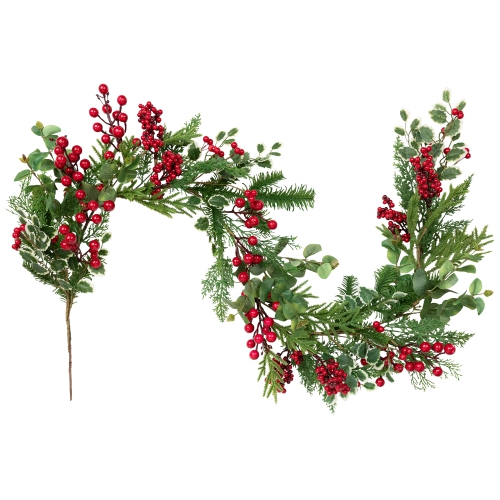 Mixed Pine, Cedar and Berries Artificial Christmas Garland - 5' - Unlit