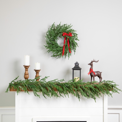 Frosted Norfolk Pine Artificial Christmas Garland - 5' - Unlit