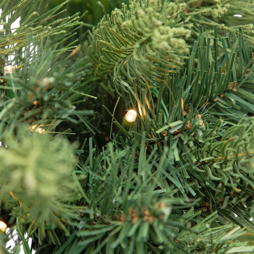 Pre-Lit Battery Operated Mossy Cashmere Pine Artificial Christmas Wreath - 32" - Clear Led Lights