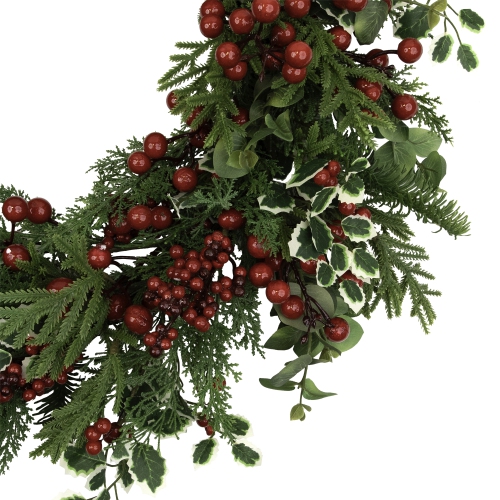 Mixed Pine, Cedar and Berries Artificial Christmas Wreath - 30" - Unlit