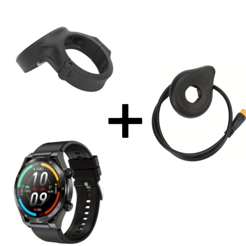 1.39" HD Smartwatch with Fitness Tracker, Bike Tail Lamp Holder & Electric Bike Pedal Sensor
