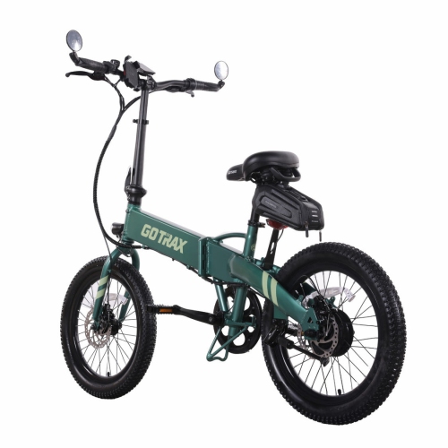 GOTRAX F1V2 Folding Electric Bike for Adults, 350W/48V 10.4Ah/32kph/64km/20''*2.6" Fat Tire E-Bike with LCD Display