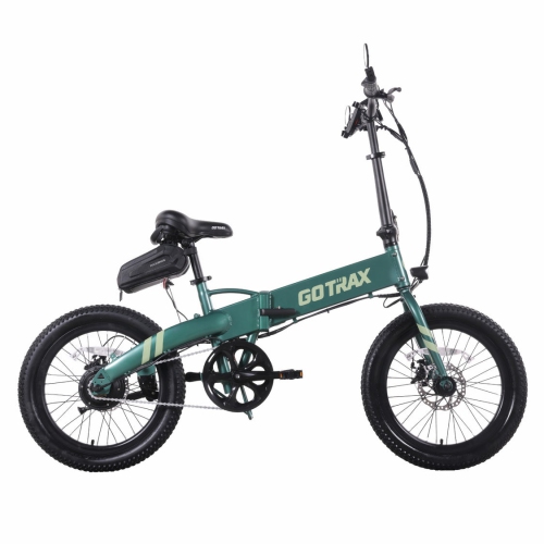 GOTRAX F1V2 Folding Electric Bike for Adults, 350W/48V 10.4Ah/32kph/64km/20''*2.6" Fat Tire E-Bike with LCD Display