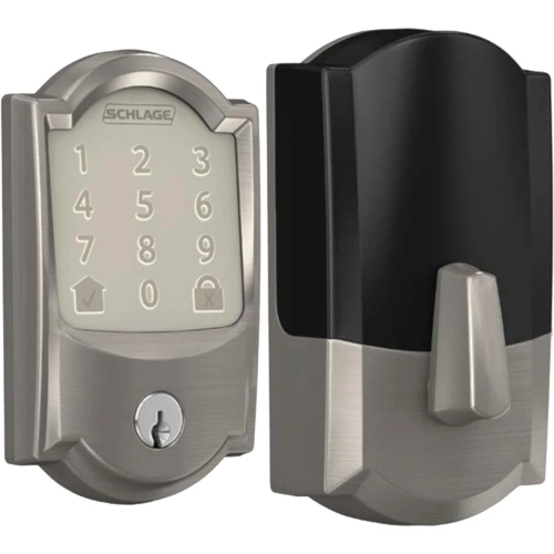 SCHLAGE  Encode Smart Wifi Deadbolt - Camelot Trim - Satin Nickel - Be489Wbcam619