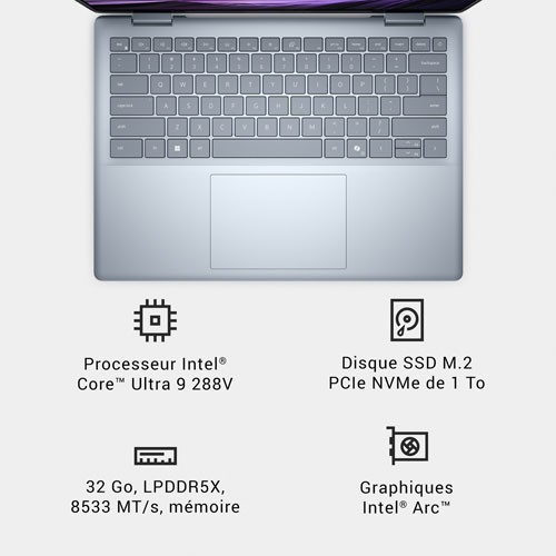 Portable Copilot+ PC Plus de 14 po de Dell - Bleu glacier