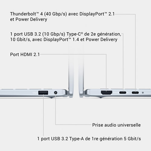 Portable Copilot+ PC Plus de 14 po de Dell - Bleu glacier
