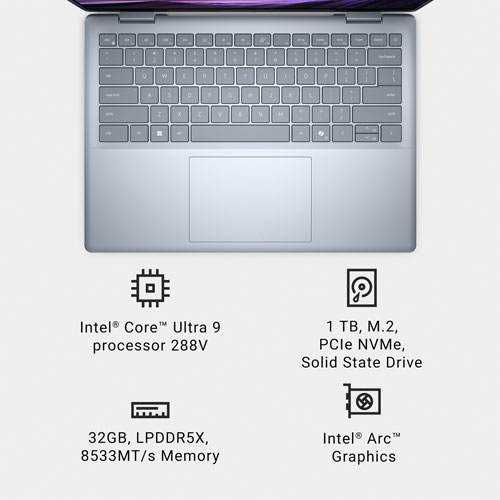 Portable Copilot+ PC Plus de 14 po de Dell - Bleu glacier