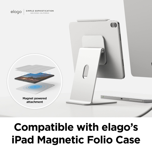 Support magnétique Elago Premium pour iPad Pro 12,9 po, 11 po (3ᵉ,2ᵉ gén), Air 10,9 po (5ᵉ,4ᵉ gén), Mini 8,3 po (6ᵉ gén, A17
