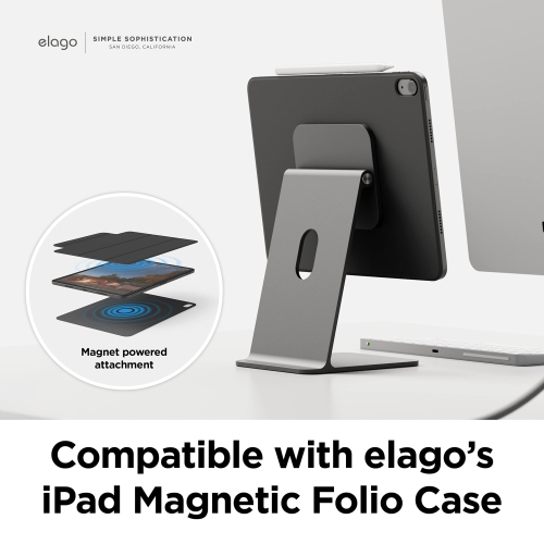 elago Premium iPad Magnetic Stand Designed for iPad Pro 12.9"(5th,4th Gen), 11"(3rd,2nd Gen), Air 10.9"(5th,4th Gen), Mini 8.3"(6th Gen, A17 Pro),