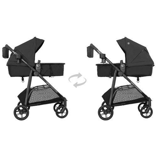 Poussette convertible Omni Signature avec siège d'auto pour bébé LiteMax d'Evenflo - Noir Porto