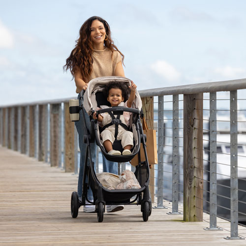 Poussette convertible Omni Signature avec siège d'auto pour bébé LiteMax d'Evenflo - Noir Porto