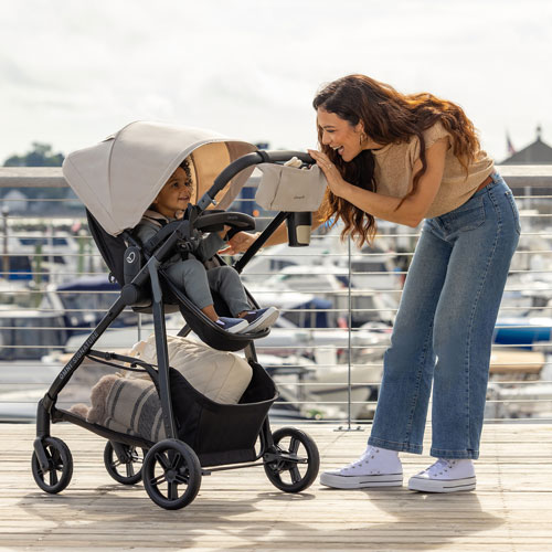 Poussette convertible Omni Signature avec siège d'auto pour bébé LiteMax d'Evenflo - Noir Porto