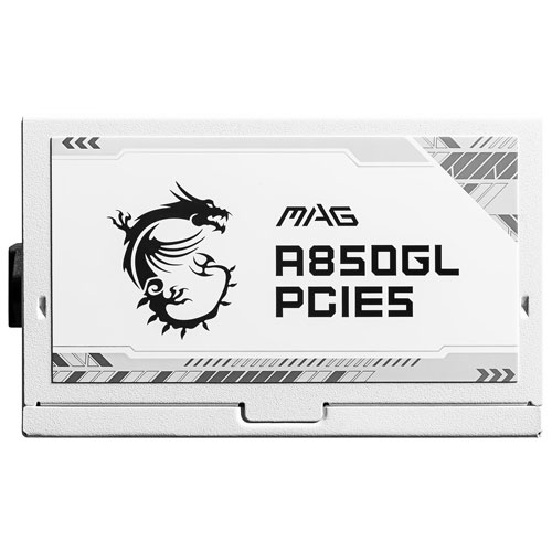 MSI MAG A850GL PCIE5 850W Modular Power Supply - White
