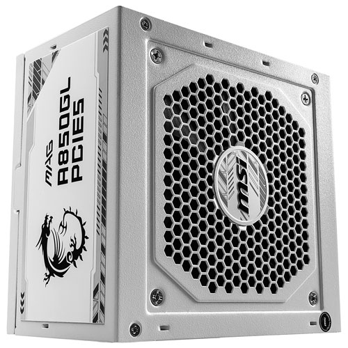MSI MAG A850GL PCIE5 850W Modular Power Supply - White