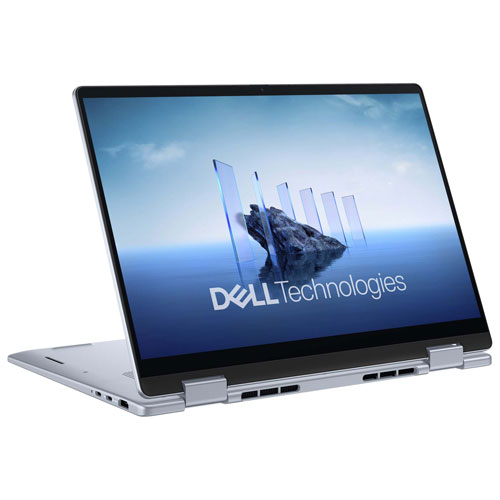 Portable 2-en-1 tactile de 14 po Copilot+ PC Plus de Dell - Bleu glacier (Core Ultra 7-256V d'Intel/RAM 16 Go/SSD 1 To)