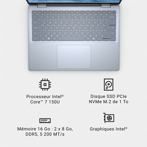 Portable de 14 po Inspiron de Dell - Bleu glacier