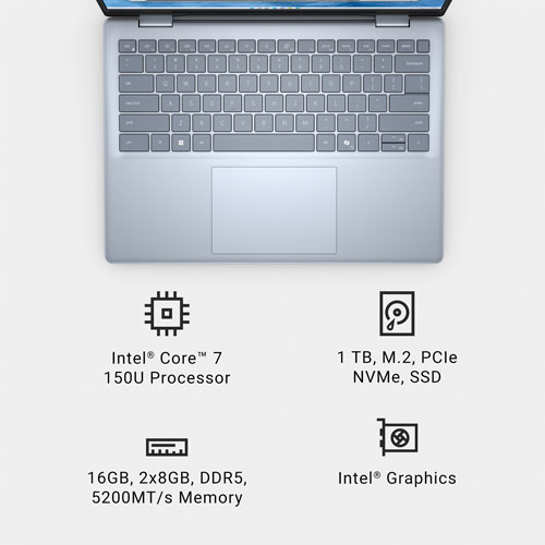 Portable de 14 po Inspiron de Dell - Bleu glacier