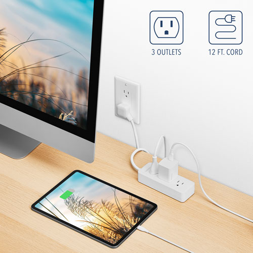 Insignia 3-Outlet Surge Protector - Only at Best Buy