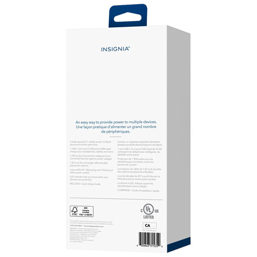 Insignia 3-Outlet Surge Protector - Only at Best Buy