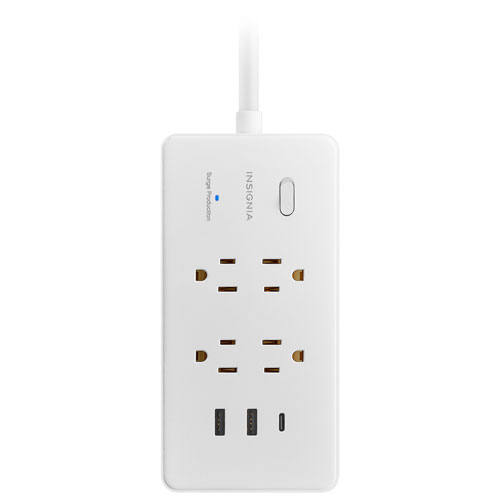 Insignia 4-Outlet 2-USB/1-USB-C Surge Protector - Only at Best Buy