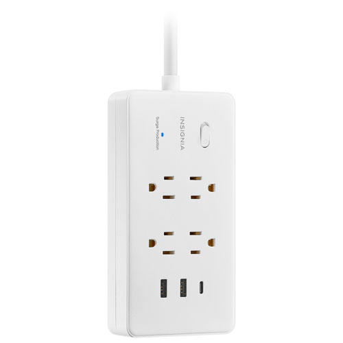 Insignia 4-Outlet 2-USB/1-USB-C Surge Protector - Only at Best Buy